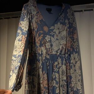 Kate & Lily Blue Floral Print Dress size 10